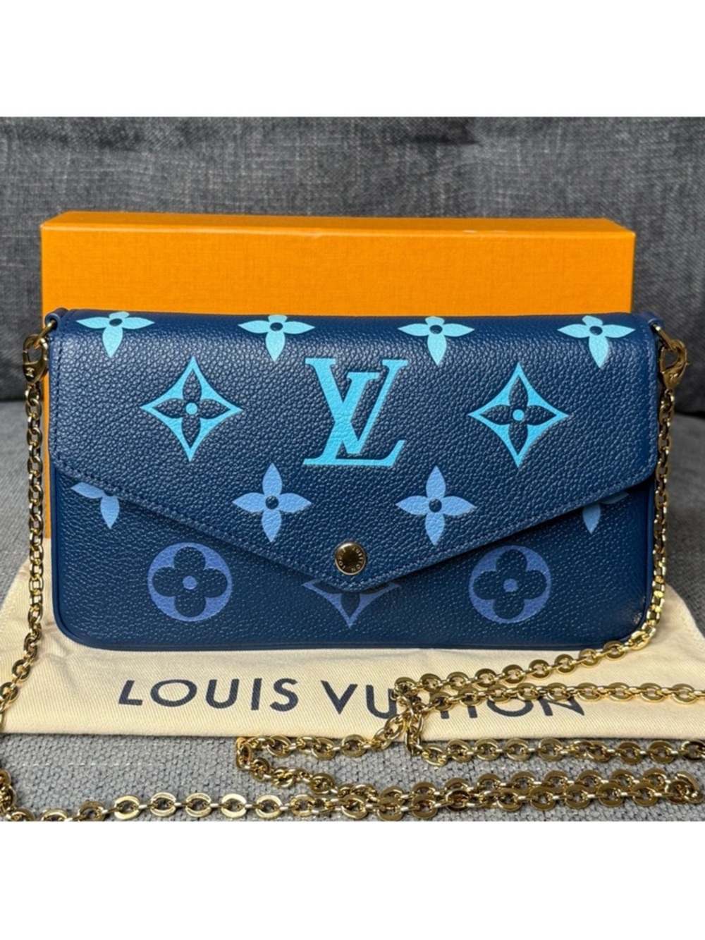 Louis Vuitton Pochette Felicie Monogram Empreinte Bicolor Gradient By the pool